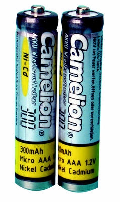 BATTERIE RECHARGEABLE 1.2Vcc 2500mA BATTERIES Cadmium-Nickel R14 C (Les 2 PILES rechargeables) ACCU 